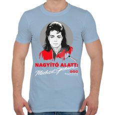 PRINTFASHION Nagyító alatt MJ 7 - Férfi póló - Világoskék