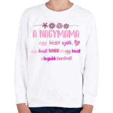 PRINTFASHION Nagymama legjobb barátnő - Gyerek pulóver - Fehér gyerek pulóver, kardigán