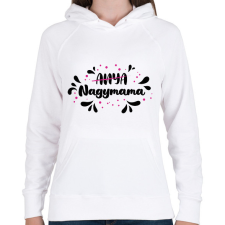 PRINTFASHION Nagymama lettem - Női kapucnis pulóver - Fehér női pulóver, kardigán