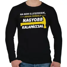 PRINTFASHION Nagyobb kalapáccsal - Férfi hosszú ujjú póló - Fekete férfi póló