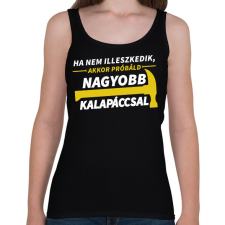 PRINTFASHION Nagyobb kalapáccsal - Női atléta - Fekete női trikó