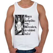 PRINTFASHION nagyon szimpatikus vagy...b - Férfi atléta - Fehér atléta, trikó