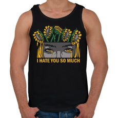 PRINTFASHION Nagyon utállak - Férfi atléta - Fekete