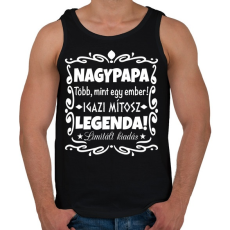 PRINTFASHION Nagypapa mítosz - Férfi atléta - Fekete