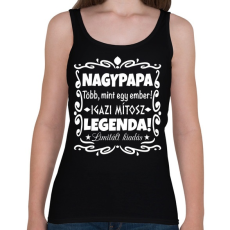 PRINTFASHION Nagypapa mítosz - Női atléta - Fekete