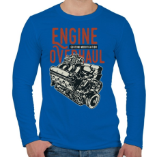 PRINTFASHION Nagyszervíz - Férfi hosszú ujjú póló - Királykék
