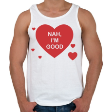 PRINTFASHION Nah I'm good - Férfi atléta - Fehér