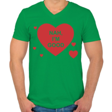 PRINTFASHION Nah I'm good - Férfi V-nyakú póló - Zöld férfi póló