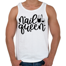 PRINTFASHION Nail Queen - Férfi atléta - Fehér atléta, trikó