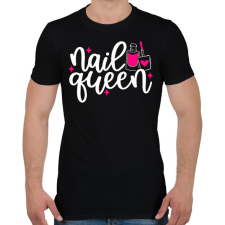 PRINTFASHION Nail Queen - Férfi póló - Fekete férfi póló