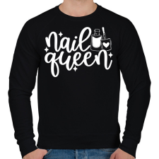 PRINTFASHION Nail Queen - Férfi pulóver - Fekete férfi pulóver, kardigán