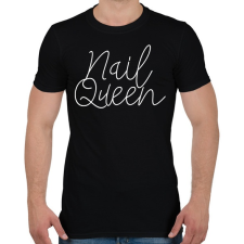 PRINTFASHION Nail Queen - Műkörmös design - Férfi póló - Fekete férfi póló