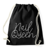 PRINTFASHION Nail Queen - Műkörmös design - Sportzsák, Tornazsák - Fekete