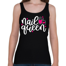 PRINTFASHION Nail Queen - Női atléta - Fekete női trikó