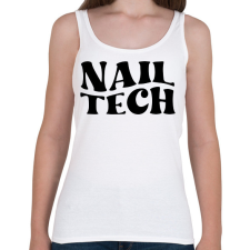 PRINTFASHION Nail Tech - Női atléta - Fehér női trikó