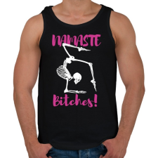 PRINTFASHION Namaste Bitches! - Fehér - Férfi atléta - Fekete atléta, trikó