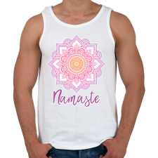 PRINTFASHION Namaste - Férfi atléta - Fehér atléta, trikó