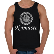 PRINTFASHION Namaste - Férfi atléta - Fekete