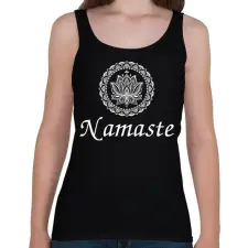 PRINTFASHION Namaste - Női atléta - Fekete női trikó