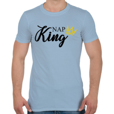 PRINTFASHION Nap King - Férfi póló - Világoskék