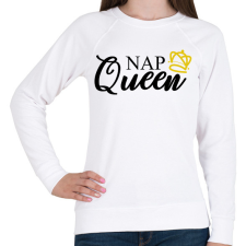PRINTFASHION Nap Queen - Női pulóver - Fehér női pulóver, kardigán