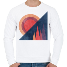 PRINTFASHION Naplemente 1 - Férfi pulóver - Fehér férfi pulóver, kardigán