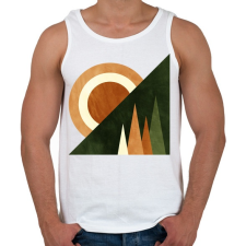 PRINTFASHION Naplemente 2 - Férfi atléta - Fehér atléta, trikó