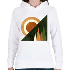 PRINTFASHION Naplemente 2 - Női kapucnis pulóver - Fehér női pulóver, kardigán