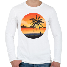 PRINTFASHION Naplemente - Férfi hosszú ujjú póló - Fehér férfi póló