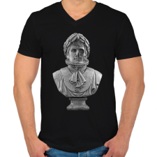 PRINTFASHION Napoleon - Férfi V-nyakú póló - Fekete férfi póló