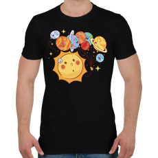 PRINTFASHION Naprendszer - Férfi póló - Fekete