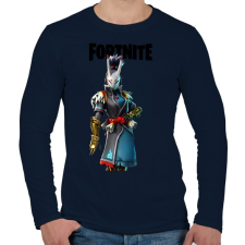 PRINTFASHION Nara Fortnite - Férfi hosszú ujjú póló - Sötétkék férfi póló
