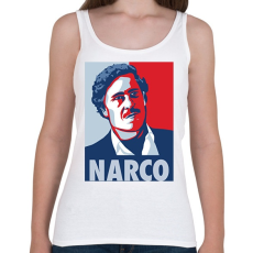 PRINTFASHION NARCO (Pablo Escobar) - Női atléta - Fehér