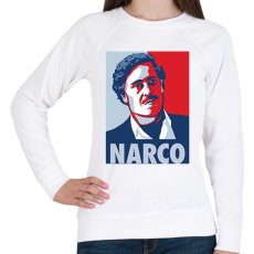 PRINTFASHION NARCO (Pablo Escobar) - Női pulóver - Fehér