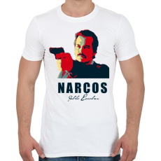 PRINTFASHION Narcos2 - Férfi póló - Fehér