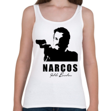 PRINTFASHION Narcos - Női atléta - Fehér női trikó