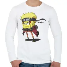 PRINTFASHION Narubob - Férfi hosszú ujjú póló - Fehér férfi póló