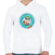 PRINTFASHION Naruto - Férfi kapucnis pulóver - Fehér férfi pulóver, kardigán