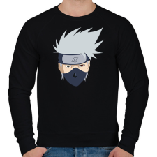 PRINTFASHION Naruto Kakashi head illustration, Kakashi Hatake Sasuke Uch - Férfi pulóver - Fekete férfi pulóver, kardigán