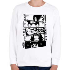 PRINTFASHION Naruto karakterek - Gyerek pulóver - Fehér gyerek pulóver, kardigán