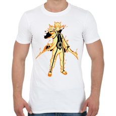 PRINTFASHION Naruto Kurama mód - Férfi póló - Fehér