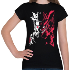 PRINTFASHION Naruto Kurama - Női póló - Fekete női póló