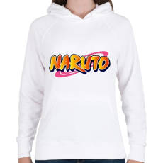 PRINTFASHION Naruto logo - Női kapucnis pulóver - Fehér