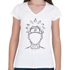 PRINTFASHION Naruto  - Női V-nyakú póló - Fehér