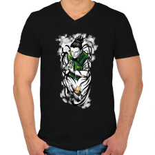 PRINTFASHION Naruto Shikamaru - Férfi V-nyakú póló - Fekete férfi póló