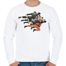 PRINTFASHION Naruto Shippuden Team - Férfi pulóver - Fehér férfi pulóver, kardigán