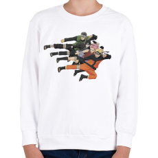 PRINTFASHION Naruto Shippuden Team - Gyerek pulóver - Fehér