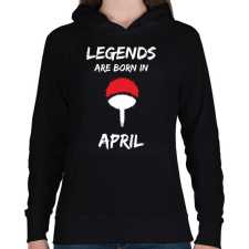 PRINTFASHION Naruto szülinap - Április - Női kapucnis pulóver - Fekete női pulóver, kardigán