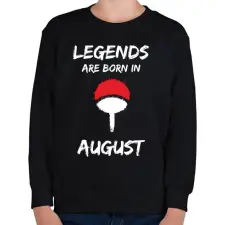 PRINTFASHION Naruto szülinap - Augusztus - Gyerek pulóver - Fekete gyerek pulóver, kardigán