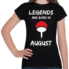 PRINTFASHION Naruto szülinap - Augusztus - Női póló - Fekete